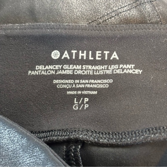 Athleta Large Petite Delancey Gleam Straight Leg Pant Black - Picture 7 of 7